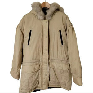 Vintage Outer Stuff 1990s Tan Puffer Ski Coat Large